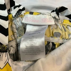 Black, white & yellow 12 Months summer dress